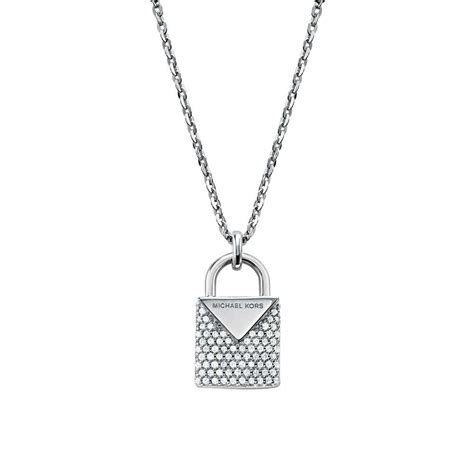 Michael Kors Kors Colour Silver Padlock Pendant 